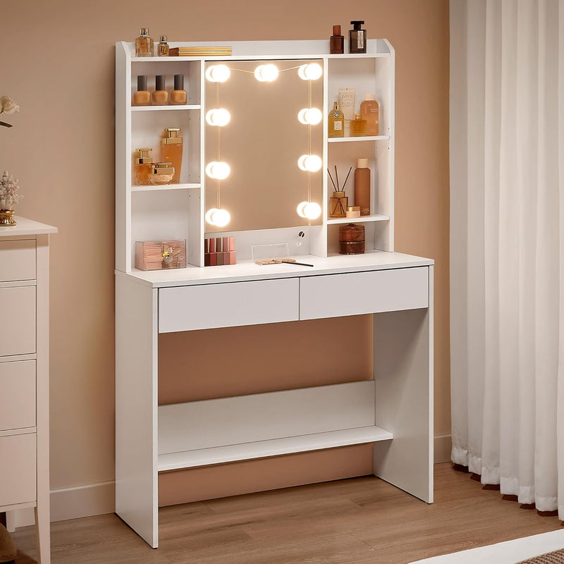 Coiffeuse avec éclairage LED