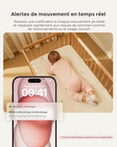Moniteur Bébé WiFi – Caméra HD 5" 1080P Fixation Murale, Détection Mouvements/Pleurs