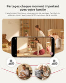 Moniteur Bébé WiFi – Caméra HD 5" 1080P Fixation Murale, Détection Mouvements/Pleurs