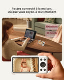 Moniteur Bébé WiFi – Caméra HD 5" 1080P Fixation Murale, Détection Mouvements/Pleurs