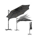 Parasol de jardin 300 cm avec 28 LED solaires