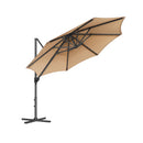 Parasol de jardin 300 cm avec 28 LED solaires