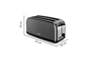 Grille pain Tefal TL520810 2 longues fentes Equinox noir