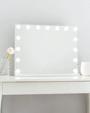 Miroir de Maquillage Lumineux — 15 Ampoules LED, 3 Tons de Lumière Ajustables, Commandes Tactiles