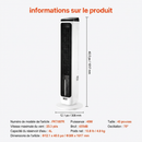 VEVOR Ventilateur Tour Colonne 1017 mm — Oscillation 70°, Silencieux, Humidificateur 4L, Télécommande & Minuterie 24h