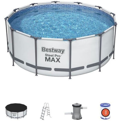 Kit Piscine hors sol tubulaire BESTWAY Steel Pro Max - 366 x 122 cm