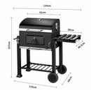 Barbecue charbon 3-en-1 — Grill, Fumoir & Rôtissoire