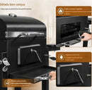 Barbecue charbon 3-en-1 — Grill, Fumoir & Rôtissoire